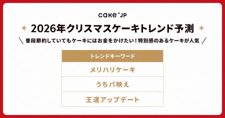 Cake.jp、2026年の3大クリスマスケーキトレンド予測を