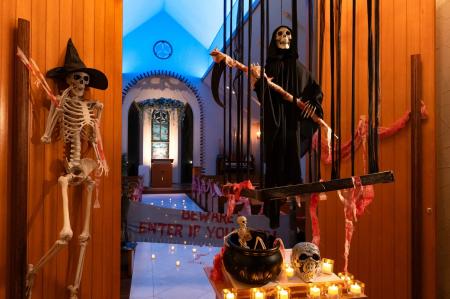 チャペルがハロウィン仕様に！「JAむなかた」と連携し