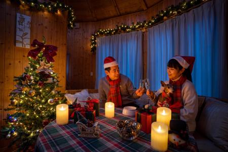 愛犬をひとりにしない、家族3人のクリスマスGRAND CHA