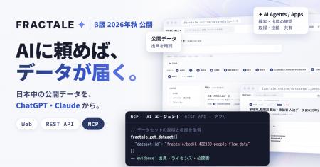 ダッタラ、ChatGPTやClaudeから日本全国の公開データ