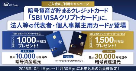 暗号資産が貯まるクレジットカード「SBI VISAクリプト