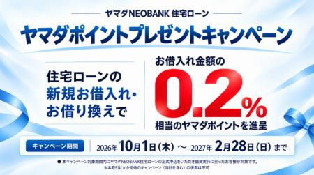 ヤマダNEOBANK 住宅ローン、対面住宅ローンの実行金額