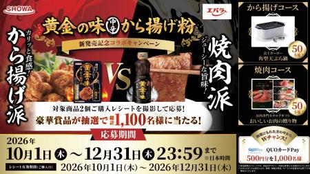 昭和産業「黄金の味中辛から揚げ粉」新発売記念コラボ