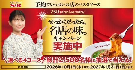 「予約でいっぱいの店のパスタソース」発売25周年記念