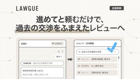 「LAWGUE」、案件管理を搭載し、どのAIからも使いやす