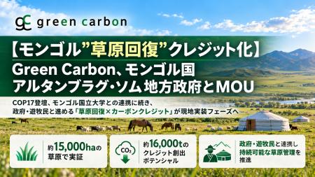 【モンゴル草原回復クレジット化】Green Carbon、モン