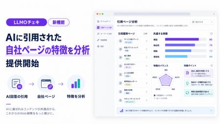「LLMOチェキ」、AIに引用された自社ページの特徴を分