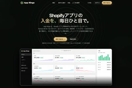 Shopifyアプリ開発者向けの収益分析ダッシュボード「A