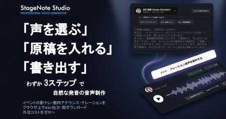 【新発想】イベント演出特化型AI音声制作プラットフォ 【新発想】イベント演出特化型AI音声制作プラットフォ