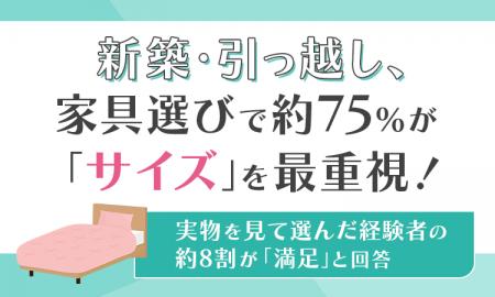 新築・引っ越し、家具選びで約75%が「サイズ」を最重
