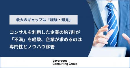 コンサルを利用した企業の約7割が「不満」を経験、企