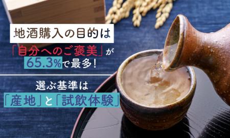 地酒購入の目的は「自分へのご褒美」が65.3%で最多！