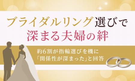 ブライダルリング選びで深まる夫婦の絆―約6割が指輪選