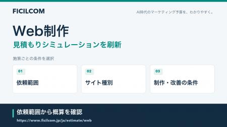 フィシルコム、Web制作の見積もりシミュレーションを フィシルコム、Web制作の見積もりシミュレーションを