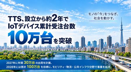 TTS、設立から約2年でIoTデバイス累計受注台数10万台 TTS、設立から約2年でIoTデバイス累計受注台数10万台