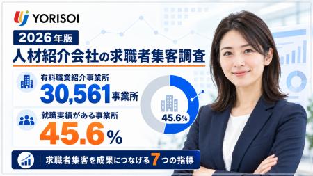 株式会社YORISOI、「2026年版 人材紹介会社の求職者集