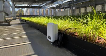 IoT潅水「AirRain(R) Eco」屋上緑地の潅水量を84.2% IoT潅水「AirRain(R) Eco」屋上緑地の潅水量を84.2%