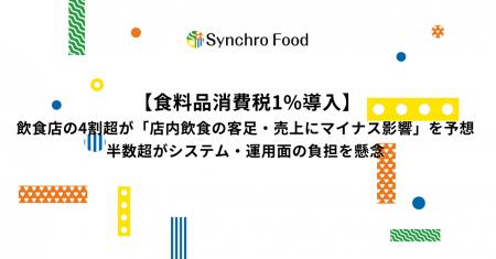 【食料品消費税1%導入】飲食店の4割超が「店内飲食の