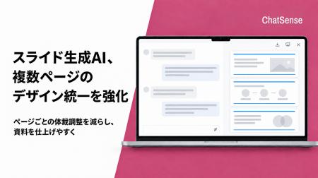 法人向けスライド生成AI「ChatSense」、複数ページの 法人向けスライド生成AI「ChatSense」、複数ページの