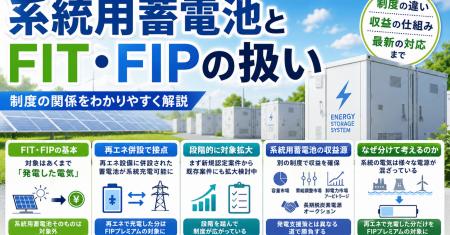 系統用蓄電池はFIT・FIPの対象外――再エネ併設時だけ生