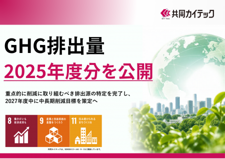共同カイテック、2025年度におけるScope1～3のGHG排出