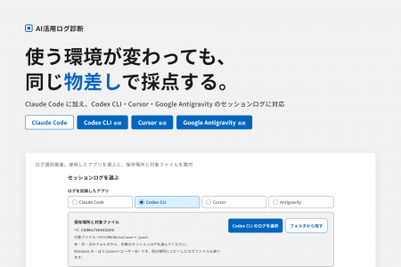 AI活用ログ診断、Codex CLI・Cursor・Google Antigrav AI活用ログ診断、Codex CLI・Cursor・Google Antigrav