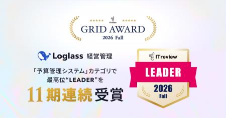 「Loglass 経営管理」が、ITreview Grid Award 2026 F