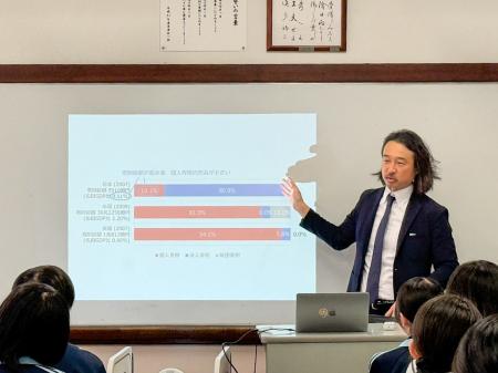 山口貴大(ライオン兄さん)、東京・桜丘高校で5回目 山口貴大(ライオン兄さん)、東京・桜丘高校で5回目