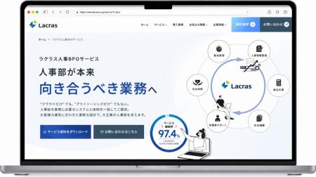 ラクラス、人事BPOサービスページを全面刷新