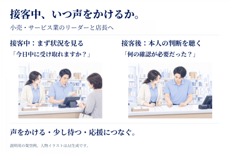 接客中、スタッフにいつ声をかけるか。小売・サービス