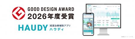 減酒治療補助アプリ「HAUDY（ハウディ）※１」が GOOD 