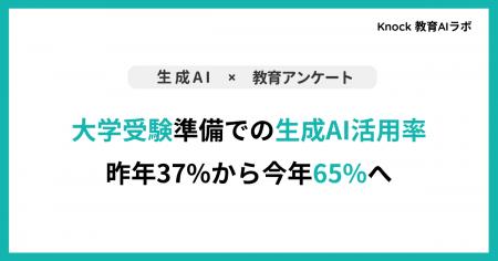 【生成AI×教育】大学受験での生成AI活用率、昨年の37%