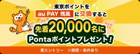 au PAY、「東京ポイント(R)」から交換で先着20,000名