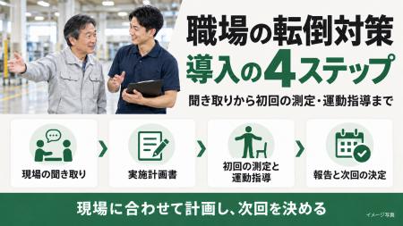 【職場の転倒対策を実装】身体の状態の確認と運動を組