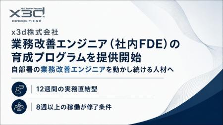 x3d、自社内の業務改善エンジニア育成プログラム(社 x3d、自社内の業務改善エンジニア育成プログラム(社