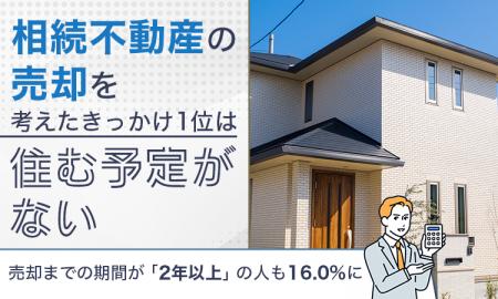 相続不動産の売却を考えたきっかけ1位は「住む予定が