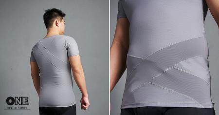 丹田×背中のW力点構造で姿勢をサポート『整体シャツ O