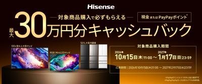 ハイセンスジャパン、今年もやります。年末恒例のBIG