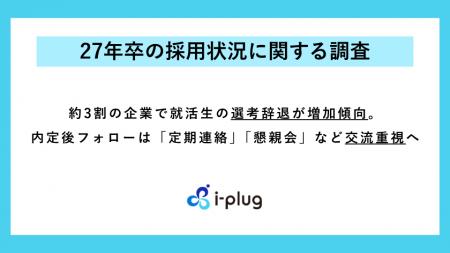 【27年卒採用調査】約3割の企業で就活生の選考辞退が
