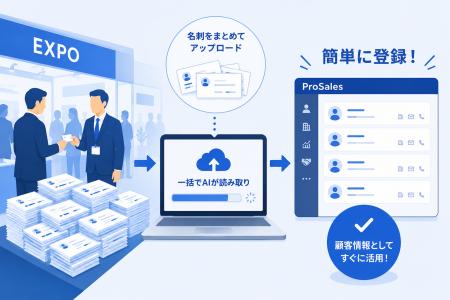 獲得した名刺を営業資産へ　AI営業支援CRM「ProSales