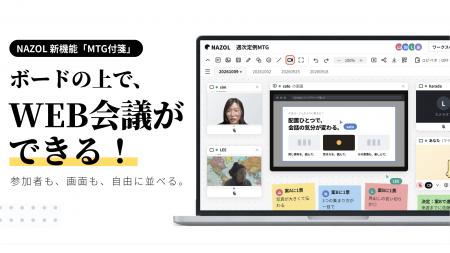 「会議の参加者も、画面も、自由に並べる。」NAZOL、