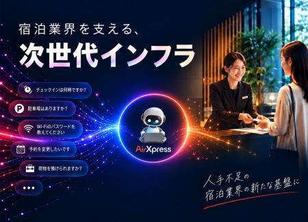 民泊・ホテルのゲスト対応をAIと人で支える「AirX AI 民泊・ホテルのゲスト対応をAIと人で支える「AirX AI