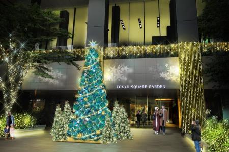 京橋エリア最大級、再エネ由来電力で17万個のLED電球