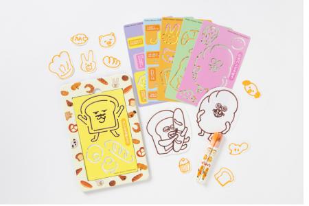 パンどろぼうをなぞって描ける「ステンシルセット」付