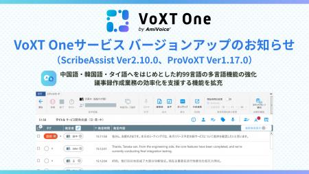 議事録ソリューションプラットフォーム「VoXT One」の 議事録ソリューションプラットフォーム「VoXT One」の