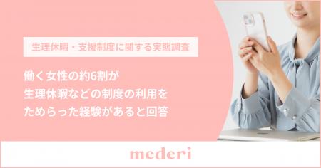 働く女性の約6割が、生理休暇などの制度の利用をため