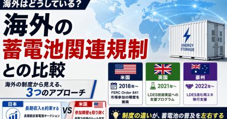 系統用蓄電池、日本と海外で何が違うのか――米国FERC命 系統用蓄電池、日本と海外で何が違うのか――米国FERC命