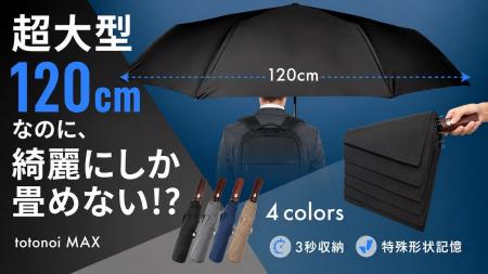 【もう長傘はいらない】直径120cmなのに、綺麗に畳め