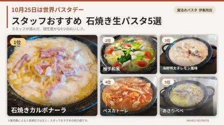 10月25日は世界パスタデー！鹿児島・日置市の石焼き生