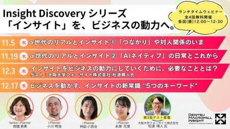 「インサイト」を、ビジネスの動力へ。電通マクロミル